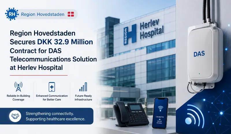 Region Hovedstaden Secures DKK 32.9 Million Contract for DAS Telecommunications Solution at Herlev Hospital